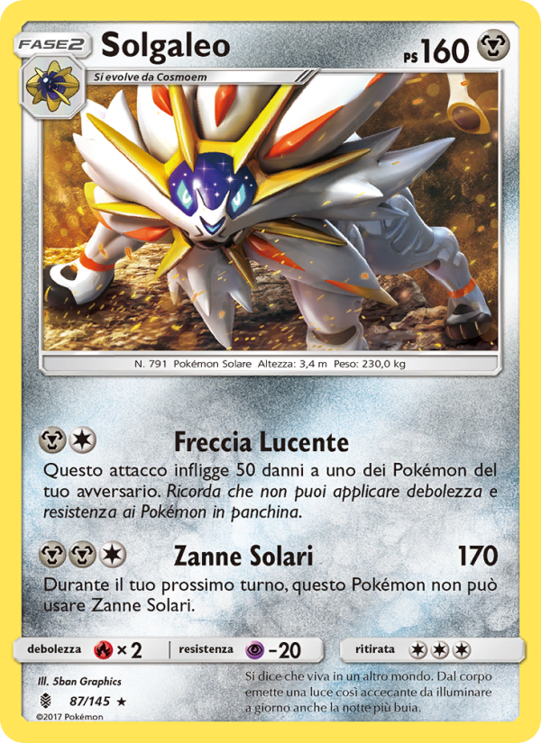 Solgaleo 087/169 — Guardiani Nascenti (Italian Pokémon TCG card)