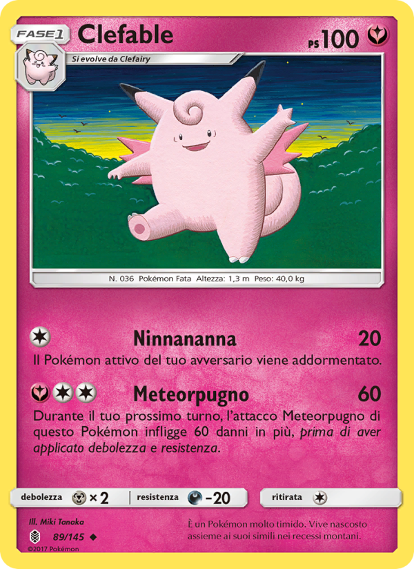 Clefable 089/169 — Guardiani Nascenti (Italian Pokémon TCG card)