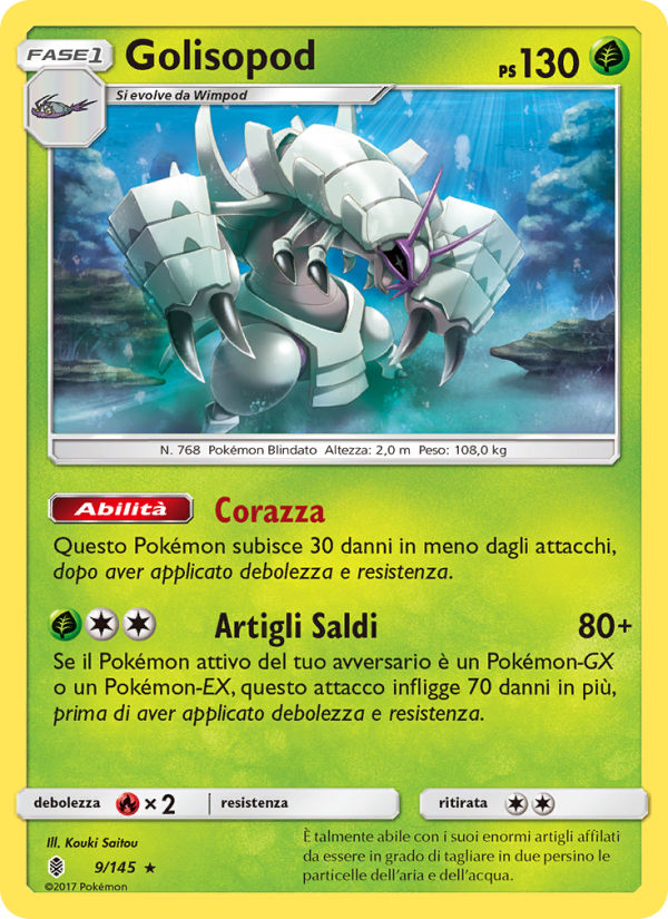 Golisopod 009/169 — Guardiani Nascenti (Italian Pokémon TCG card)