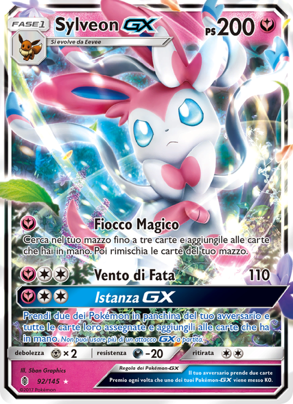 Sylveon GX 092/169 — Guardiani Nascenti (Italian Pokémon TCG card)