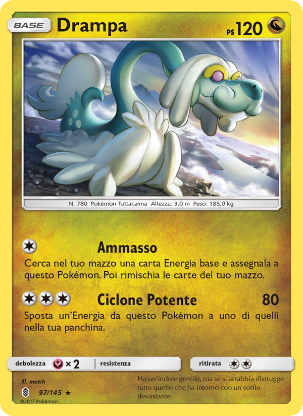 Drampa 097/169 — Guardiani Nascenti (Italian Pokémon TCG card)