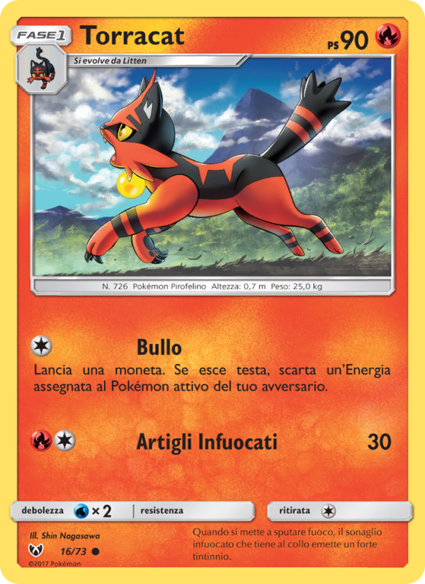 Torracat 016/78 — Leggende Iridescenti (Italian Pokémon TCG card)