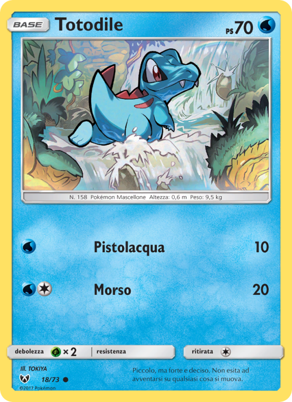 Totodile 018/78 — Leggende Iridescenti (Italian Pokémon TCG card)