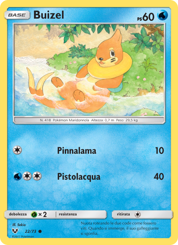 Buizel 022/78 — Leggende Iridescenti (Italian Pokémon TCG card)