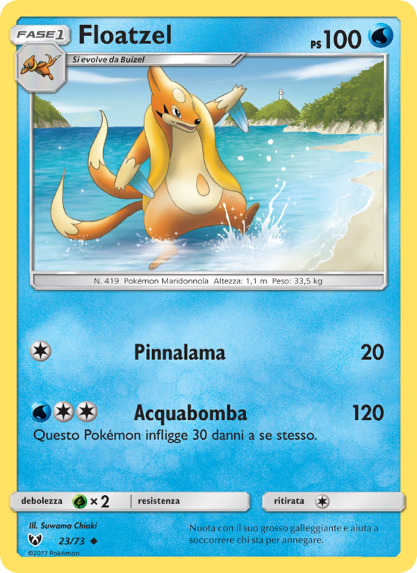 Floatzel 023/78 — Leggende Iridescenti (Italian Pokémon TCG card)