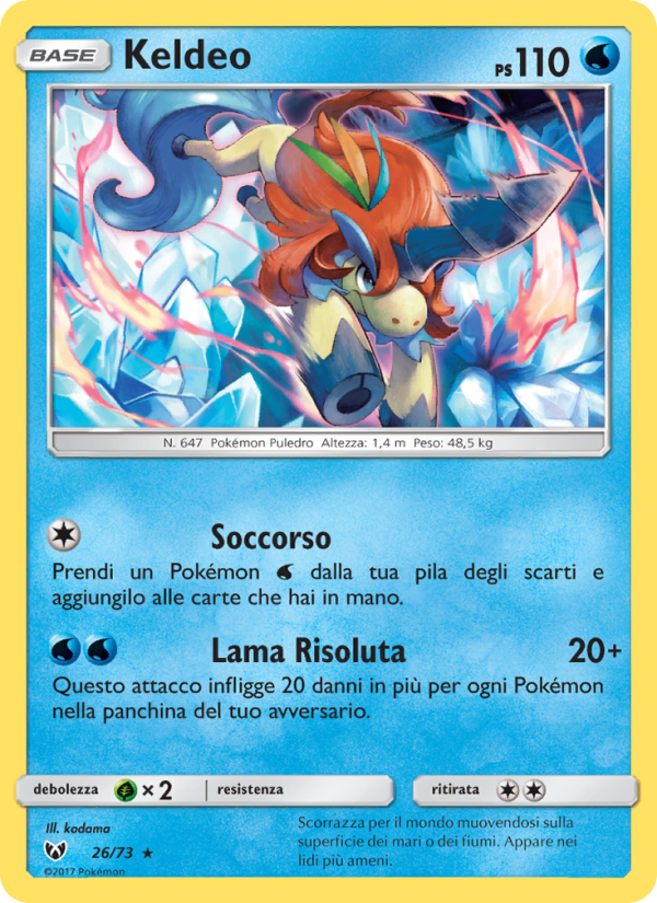 Keldeo 026/78 — Leggende Iridescenti (Italian Pokémon TCG card)