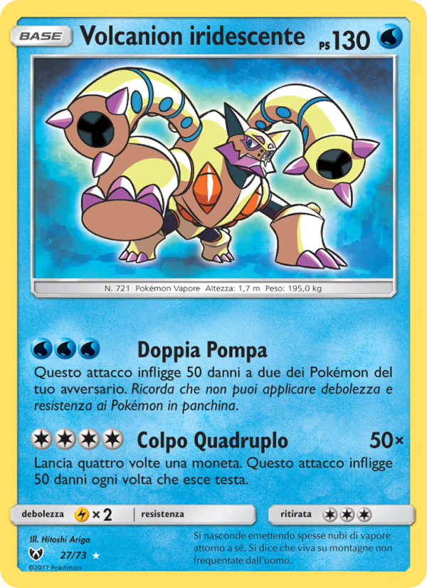 Volcanion iridescente 027/78 — Leggende Iridescenti (Italian Pokémon TCG card)