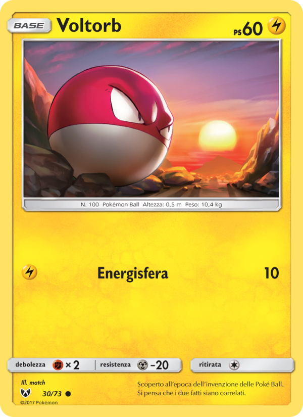 Voltorb 030/78 — Leggende Iridescenti (Italian Pokémon TCG card)