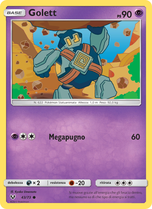 Golett 043/78 — Leggende Iridescenti (Italian Pokémon TCG card)