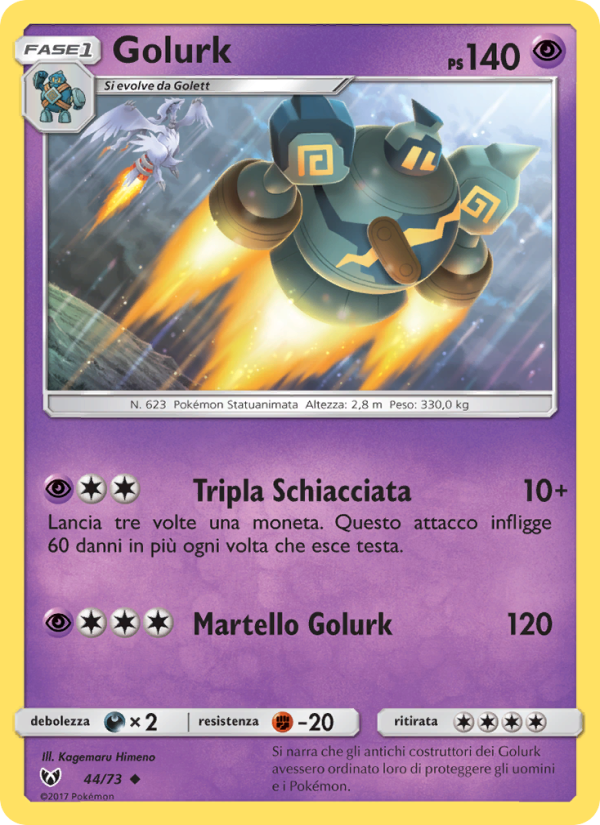Golurk 044/78 — Leggende Iridescenti (Italian Pokémon TCG card)