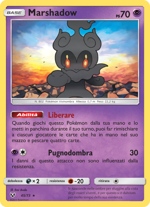 Marshadow 045/78 — Leggende Iridescenti (Italian Pokémon TCG card)