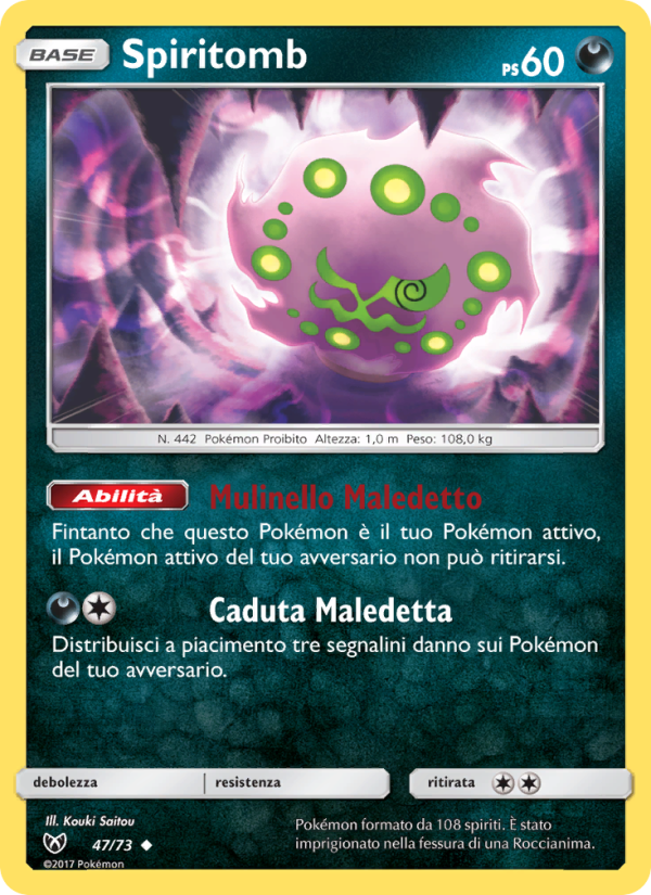 Spiritomb 047/78 — Leggende Iridescenti (Italian Pokémon TCG card)