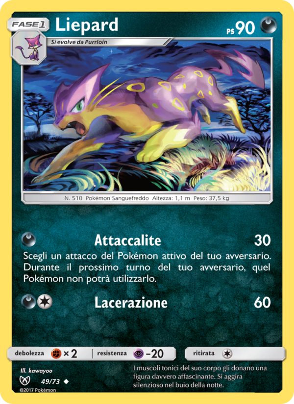 Liepard 049/78 — Leggende Iridescenti (Italian Pokémon TCG card)