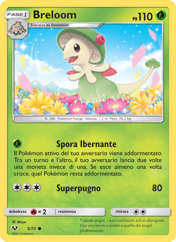 Breloom 005/78 — Leggende Iridescenti (Italian Pokémon TCG card)