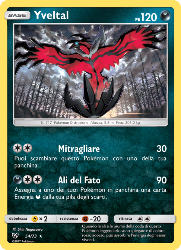 Yveltal 054/78 — Leggende Iridescenti (Italian Pokémon TCG card)