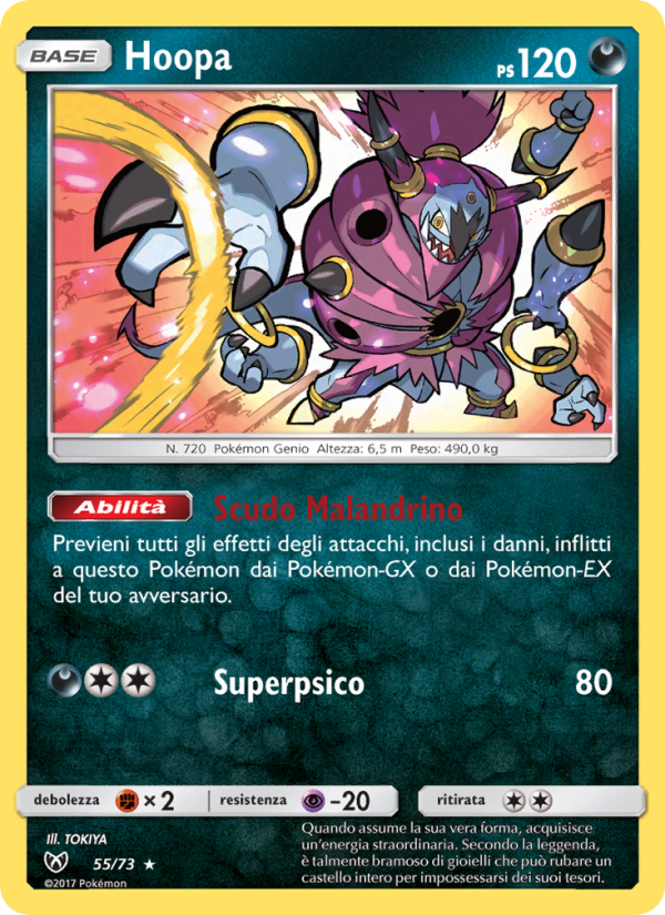 Hoopa 055/78 — Leggende Iridescenti (Italian Pokémon TCG card)