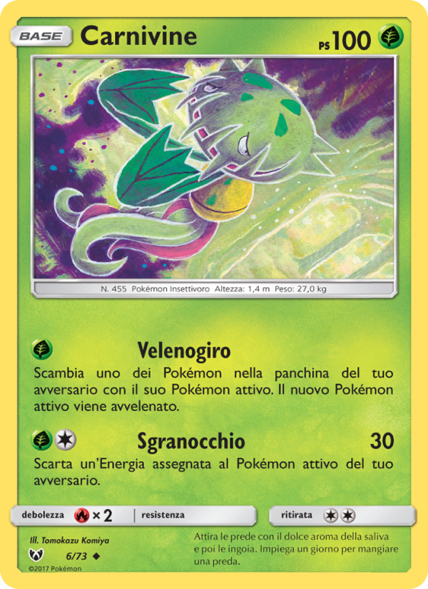 Carnivine 006/78 — Leggende Iridescenti (Italian Pokémon TCG card)