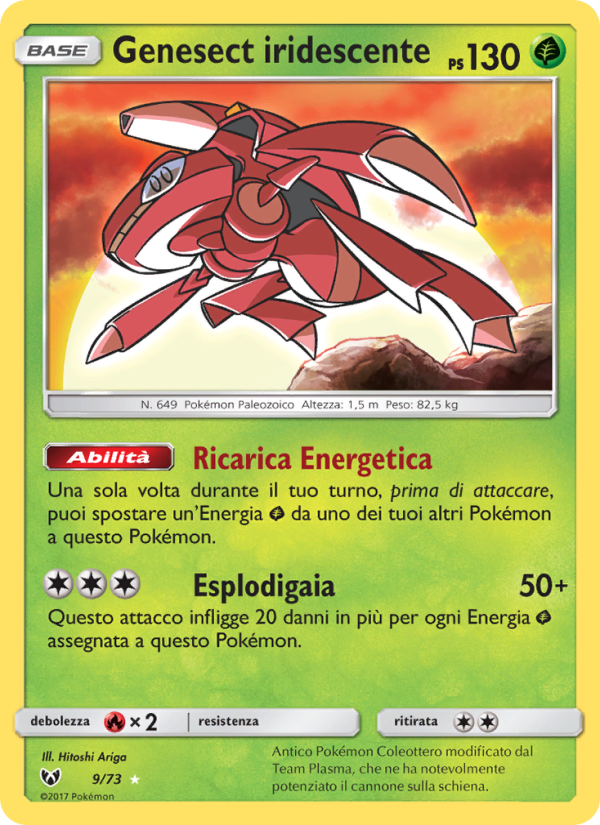 Genesect iridescente 009/78 — Leggende Iridescenti (Italian Pokémon TCG card)