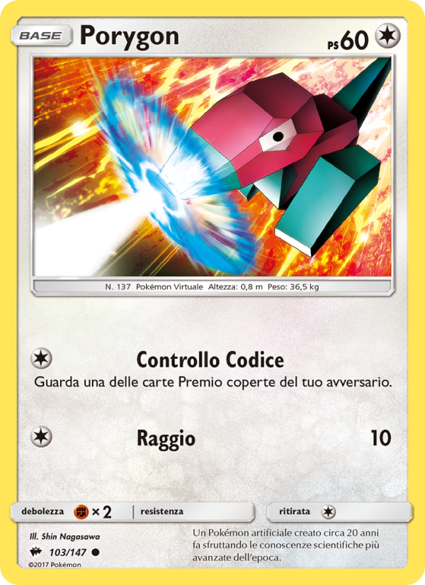 Porygon 103/169 — Ombre Infuocate (Italian Pokémon TCG card)