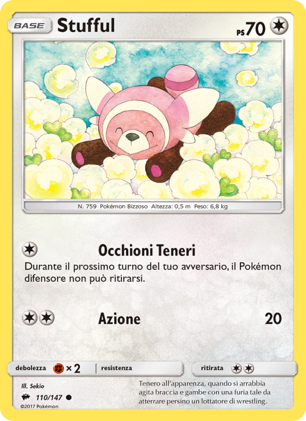 Stufful 110/169 — Ombre Infuocate (Italian Pokémon TCG card)