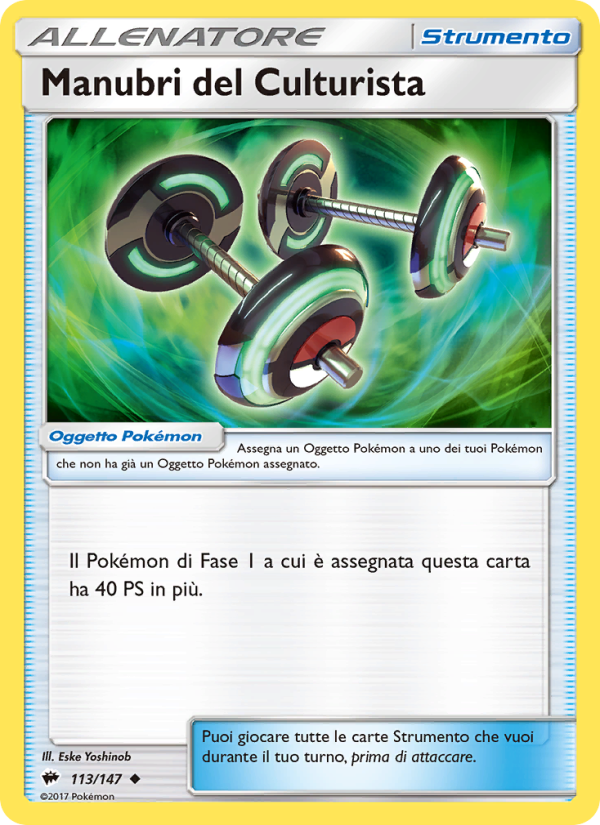 Manubri del Culturista 113/169 — Ombre Infuocate (Italian Pokémon TCG card)