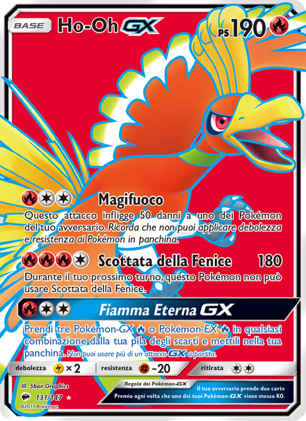 Ho-Oh GX 131/169 — Ombre Infuocate (Italian Pokémon TCG card)
