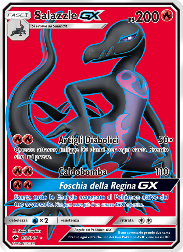 Salazzle GX 132/169 — Ombre Infuocate (Italian Pokémon TCG card)