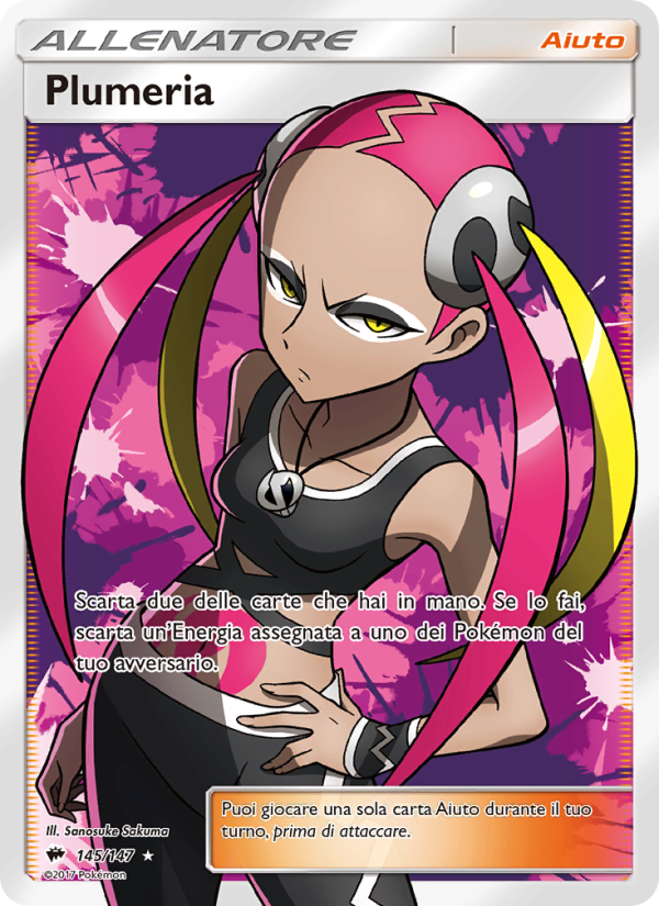 Plumeria 145/169 — Ombre Infuocate (Italian Pokémon TCG card)
