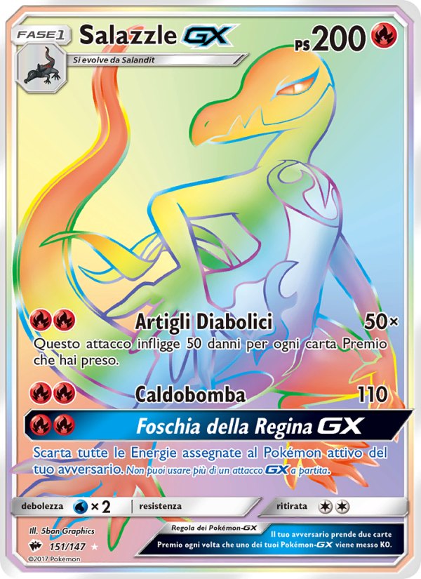 Salazzle GX 151/169 — Ombre Infuocate (Italian Pokémon TCG card)