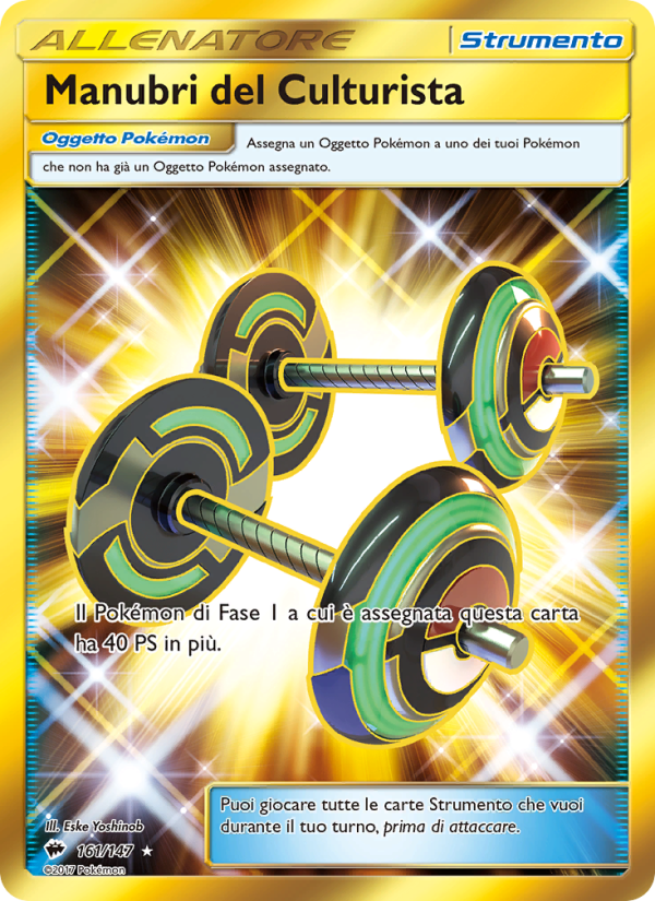 Manubri del Culturista 161/169 — Ombre Infuocate (Italian Pokémon TCG card)