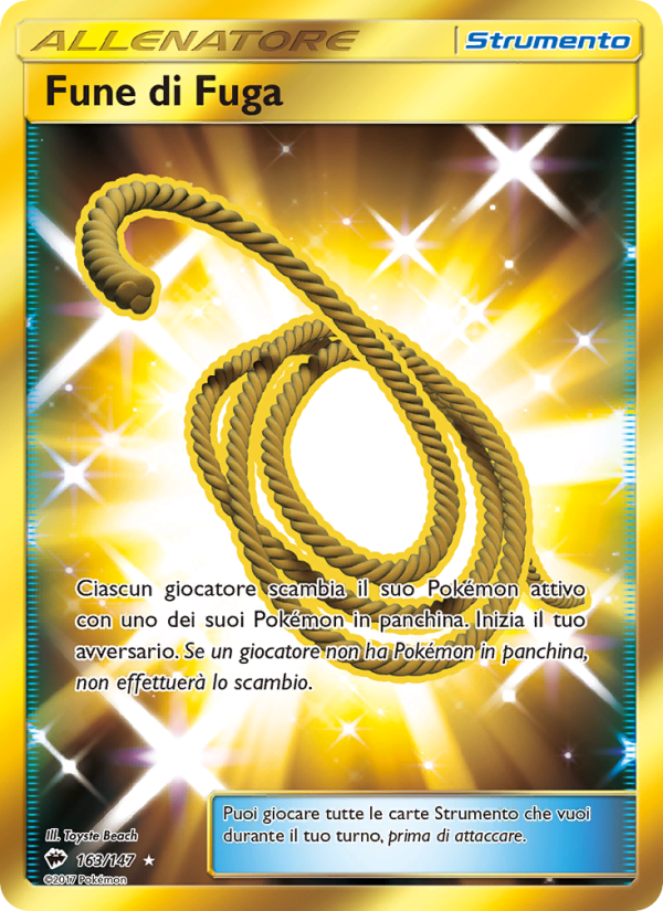 Fune di Fuga 163/169 — Ombre Infuocate (Italian Pokémon TCG card)
