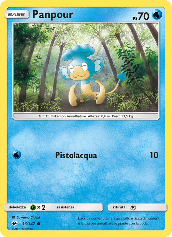 Panpour 036/169 — Ombre Infuocate (Italian Pokémon TCG card)