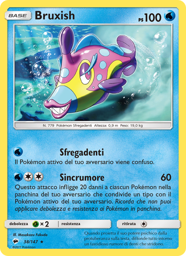 Bruxish 038/169 — Ombre Infuocate (Italian Pokémon TCG card)