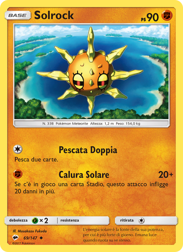 Solrock 069/169 — Ombre Infuocate (Italian Pokémon TCG card)