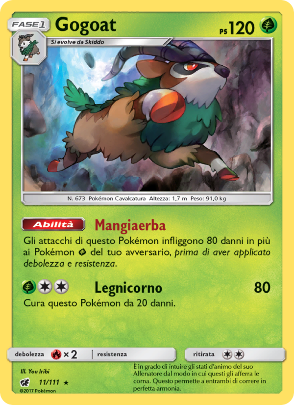 Gogoat 011/124 — Invasione Scarlatta (Italian Pokémon TCG card)