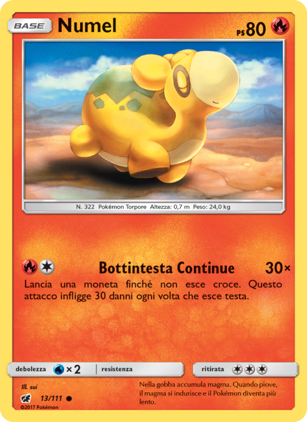 Numel 013/124 — Invasione Scarlatta (Italian Pokémon TCG card)