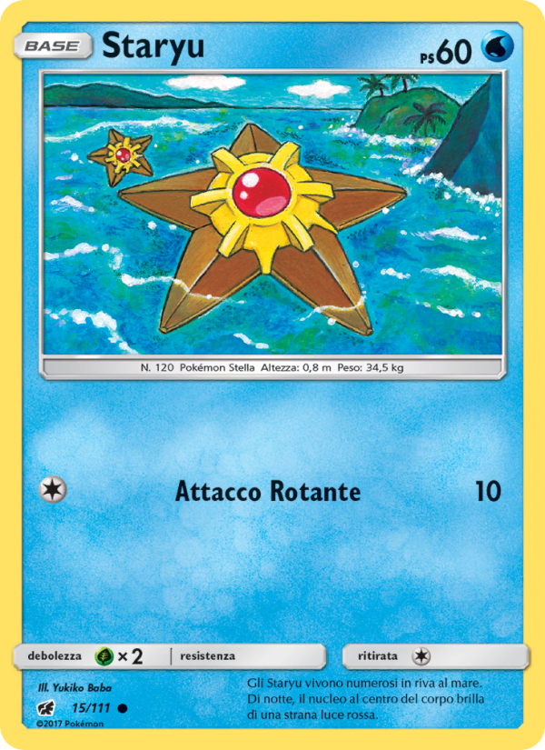 Staryu 015/124 — Invasione Scarlatta (Italian Pokémon TCG card)