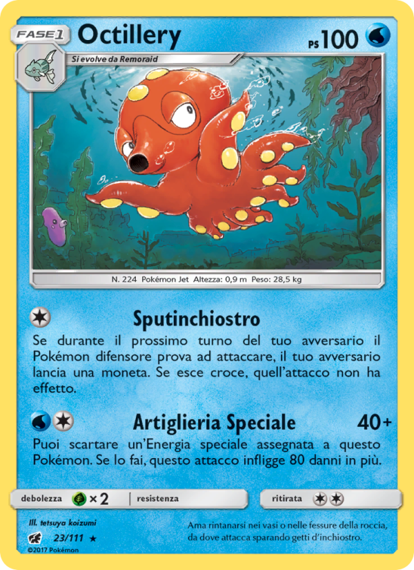 Octillery 023/124 — Invasione Scarlatta (Italian Pokémon TCG card)