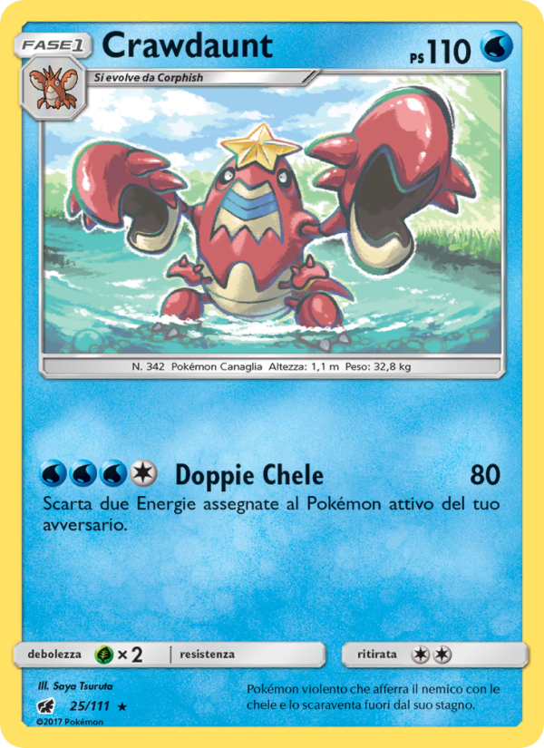Crawdaunt 025/124 — Invasione Scarlatta (Italian Pokémon TCG card)