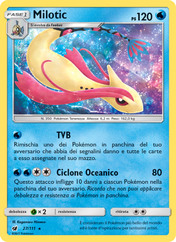 Milotic 027/124 — Invasione Scarlatta (Italian Pokémon TCG card)