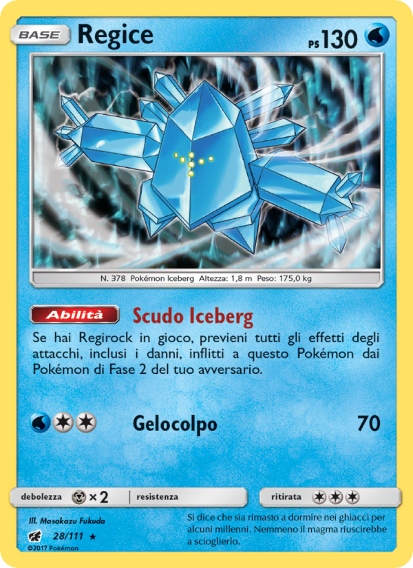 Regice 028/124 — Invasione Scarlatta (Italian Pokémon TCG card)