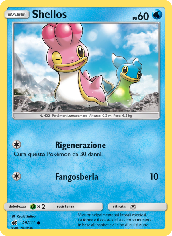 Shellos 029/124 — Invasione Scarlatta (Italian Pokémon TCG card)