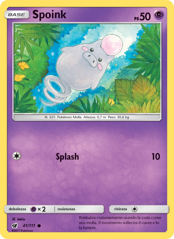 Spoink 041/124 — Invasione Scarlatta (Italian Pokémon TCG card)