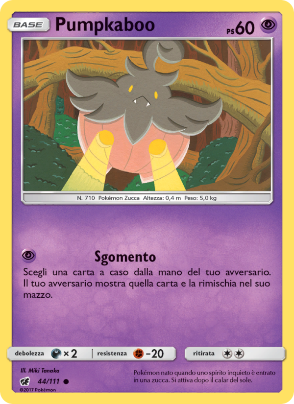 Pumpkaboo 044/124 — Invasione Scarlatta (Italian Pokémon TCG card)