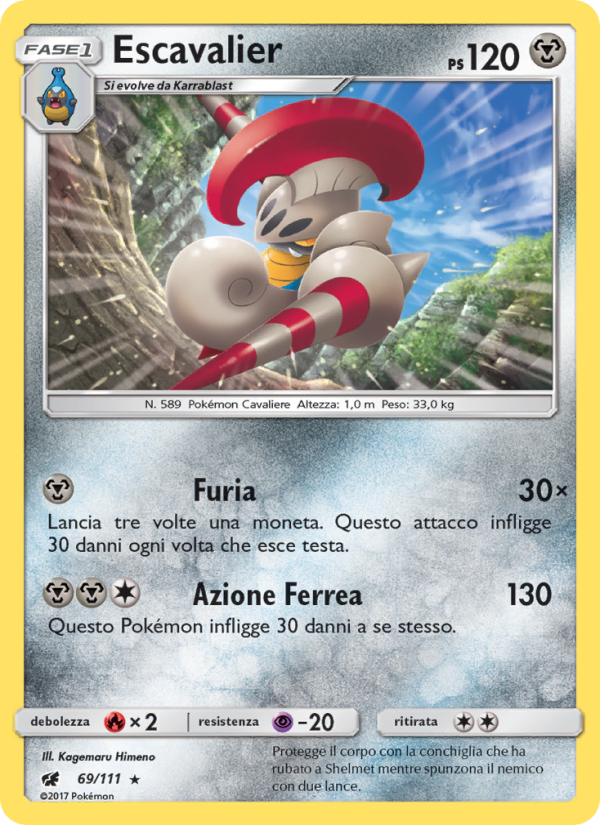 Escavalier 069/124 — Invasione Scarlatta (Italian Pokémon TCG card)