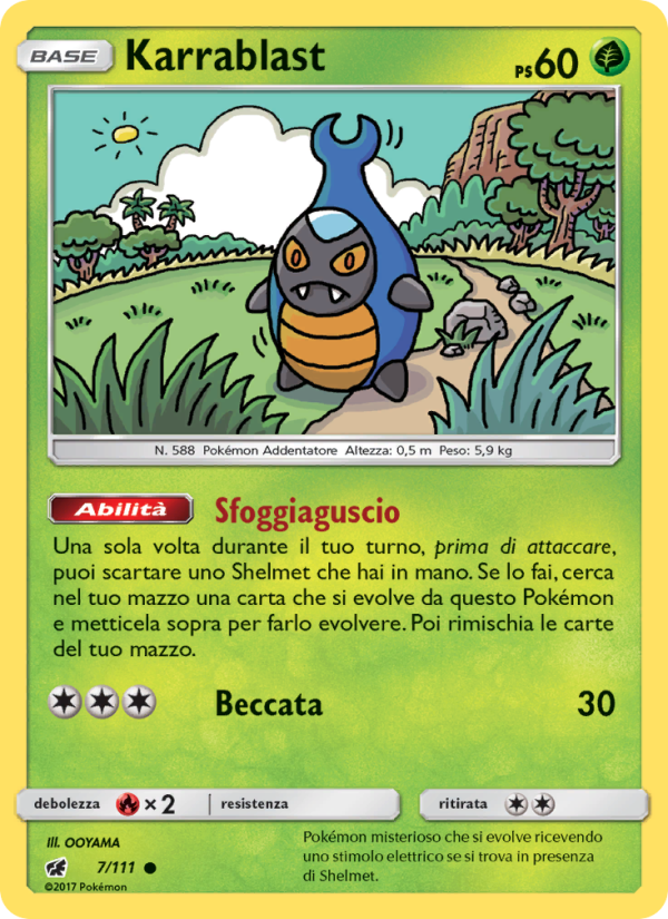 Karrablast 007/124 — Invasione Scarlatta (Italian Pokémon TCG card)