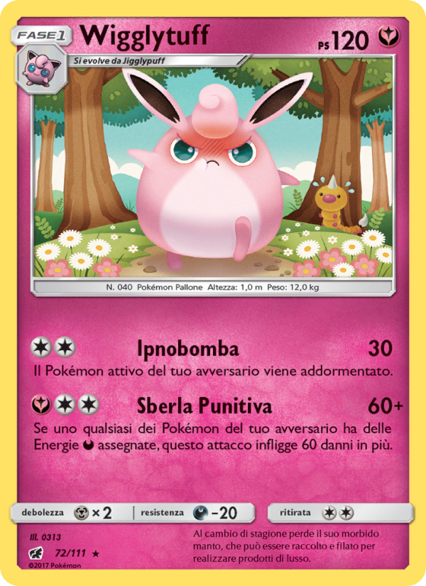 Wigglytuff 072/124 — Invasione Scarlatta (Italian Pokémon TCG card)