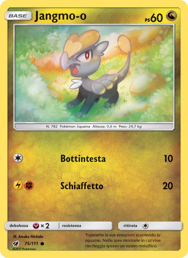 Jangmo-o 075/124 — Invasione Scarlatta (Italian Pokémon TCG card)