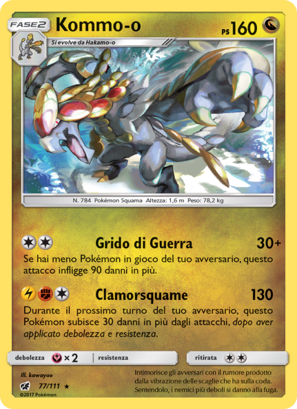 Kommo-o 077/124 — Invasione Scarlatta (Italian Pokémon TCG card)