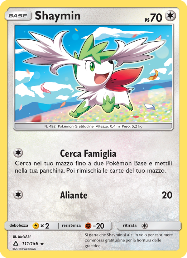 Shaymin 111/173 — Ultraprisma (Italian Pokémon TCG card)